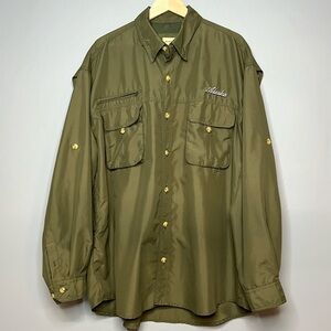 GUIDES CHOICE FOR ADVENTURE MENS 2XL DRAB GREEN LIGHTWEIGHT SHIRT *ALASKA*